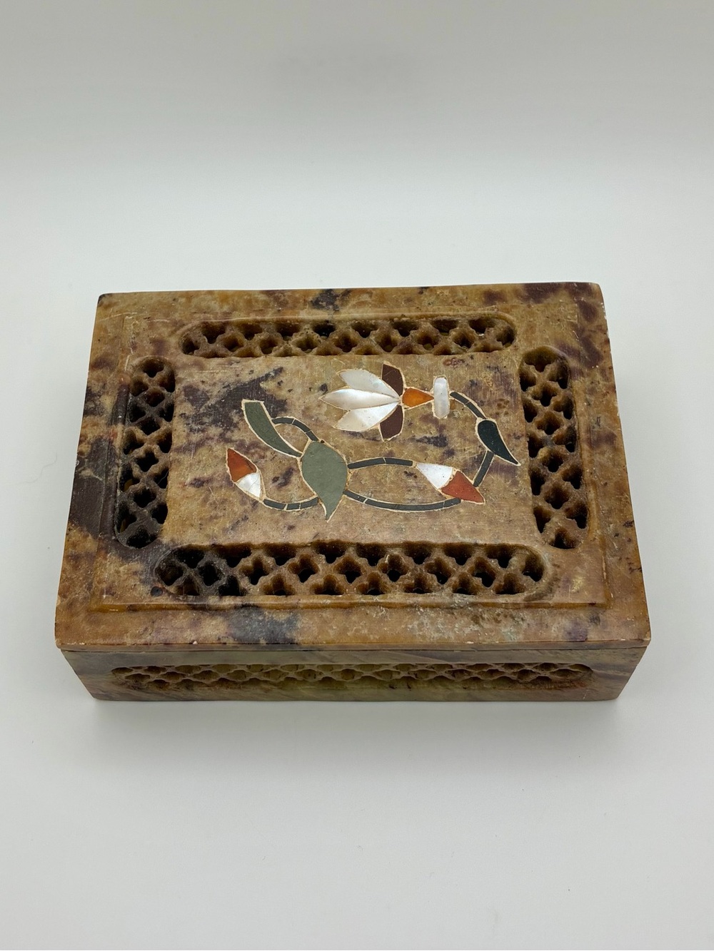 Vintage marble trinket box